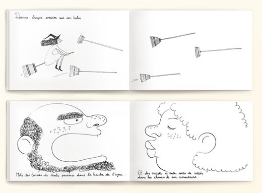 Pages pour le "Cahier zinzin", dessins et coloriages, éditions La Plume de Louise